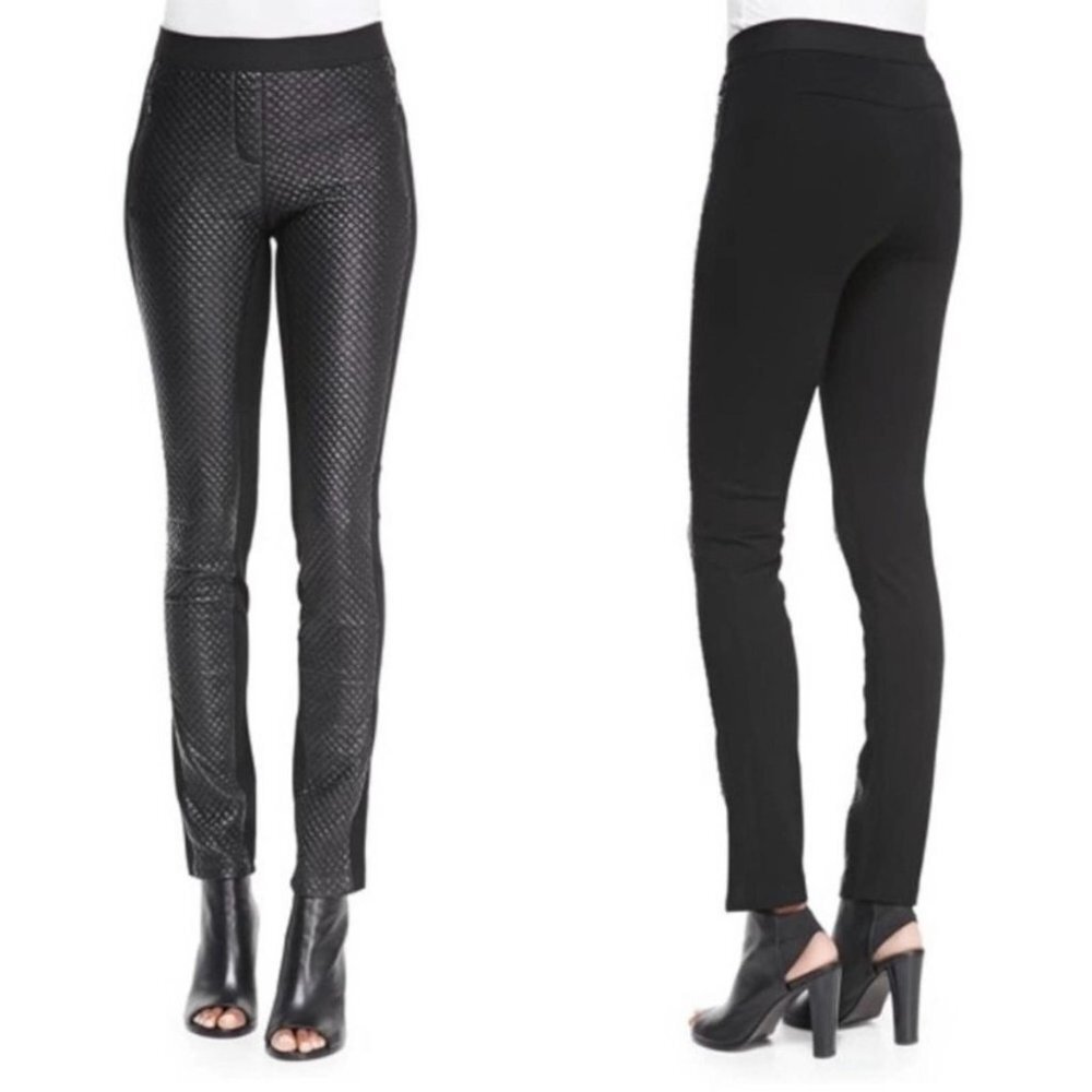 BCBG Nicolas Quilted Faux Leather/Ponte Pants